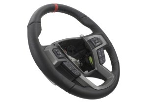 Ford F-150 Steering Wheel Kit - Ford Racing - Raptor Style - Black with Red Sightline - `15-`18 Ford F-150 Steering Wheel Kit - Ford Racing - Raptor Style - Black with Red Sightline - `15-`18
